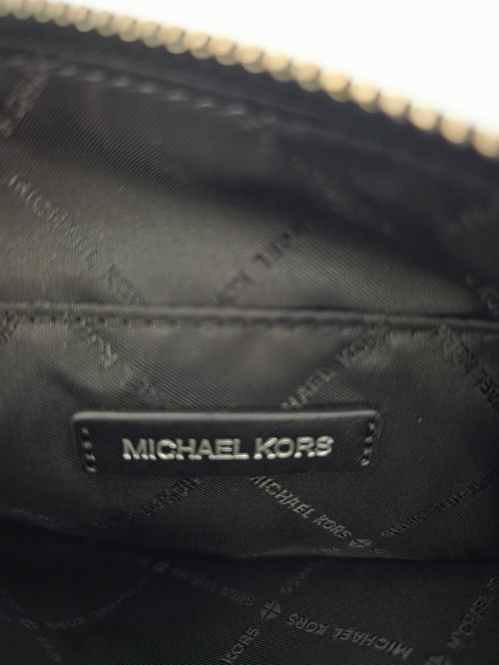 NWT Michael Kors Black/Gray MK Monogram Crossbody Bag- Water Resistance- OBO! - Picture 10 of 10